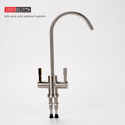 FCTS02 1/4'' Drinking RO Water Filter Faucet Stainless Steel Finish Reverse Osmosis Sink Kitchen Double Holes Water Intake